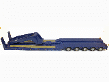 5 AXE LOW LOADER KING TRAILER-BLUE OB51 ENG